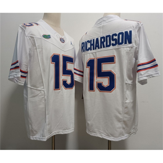 Men's Florida Gators #15 Anthony Richardson White Stitched Jersey - Ujersey