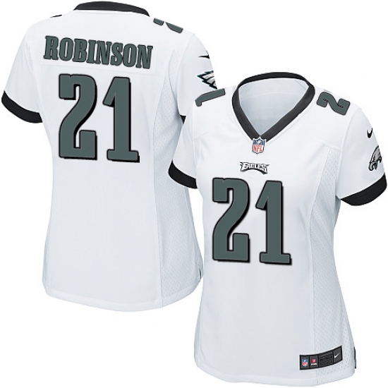 Women's Nike Philadelphia Eagles #21 Patrick Robinson Game White NFL Jersey - Ujersey