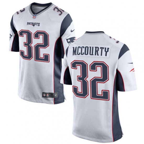 Men's Nike New England Patriots #32 Devin McCourty Game White NFL Jersey - Ujersey
