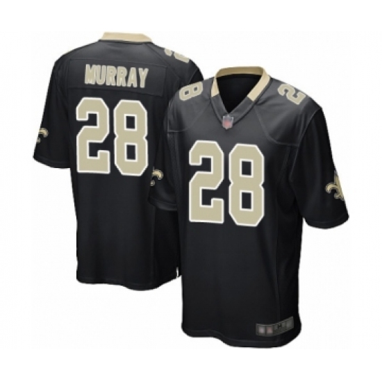 Men's New Orleans Saints #28 Latavius Murray Game Black Team Color Football Jersey - Ujersey