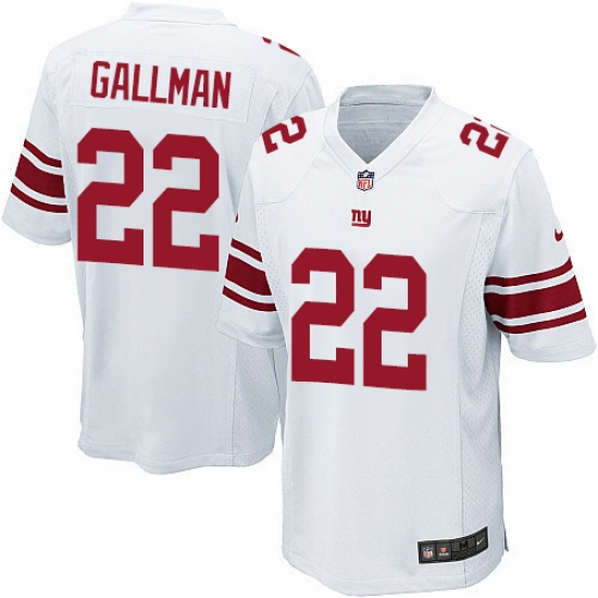 Men's Nike New York Giants #22 Wayne Gallman Game White NFL Jersey - Ujersey