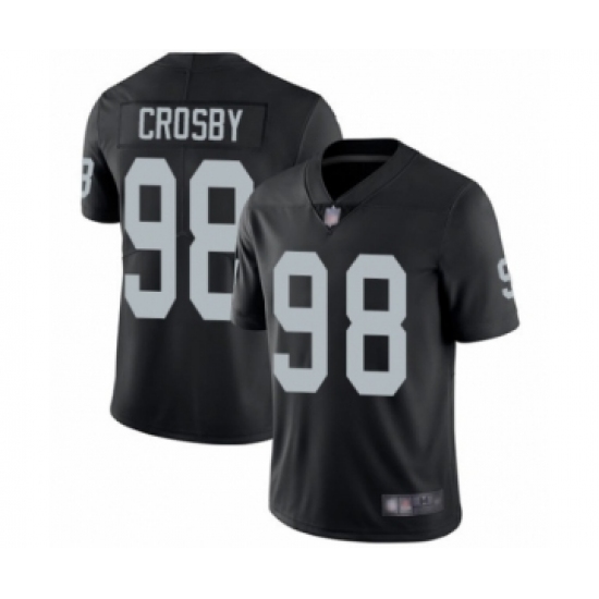 Youth Oakland Raiders #98 Maxx Crosby Black Team Color Vapor Untouchable Elite Player Football Jersey