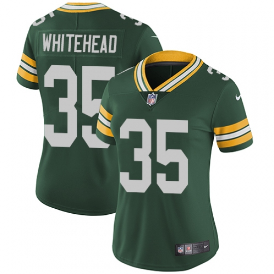 Women's Nike Green Bay Packers #35 Jermaine Whitehead Green Team Color Vapor Untouchable Limited Player NFL Jersey - Ujersey