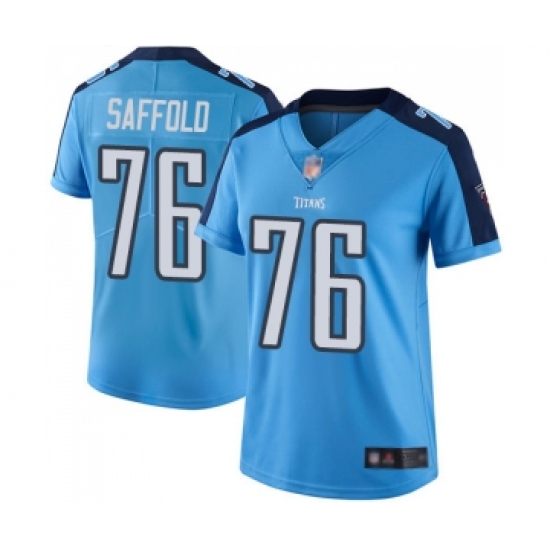 Women's Tennessee Titans #76 Rodger Saffold Limited Light Blue Rush Vapor Untouchable Football Jersey - Ujersey