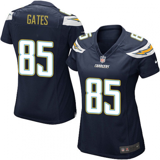 Women's Nike Los Angeles Chargers #85 Antonio Gates Game Navy Blue Team Color NFL Jersey - Ujersey