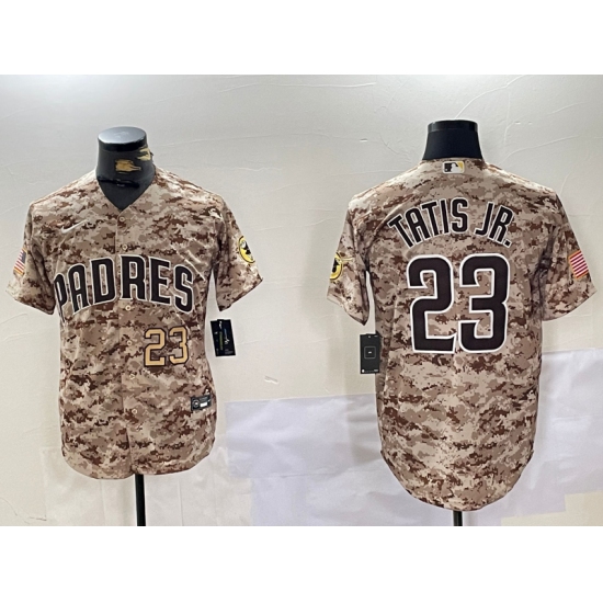 Men's San Diego Padres #23 Fernando Tatis Jr Camo Stitched Cool Base Nike Jerseys - Ujersey