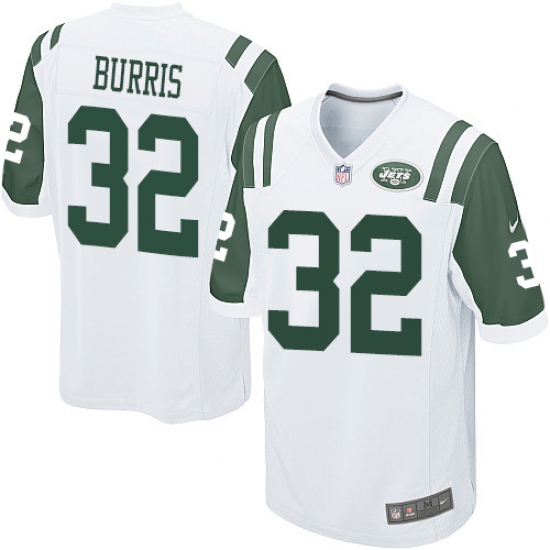 Men's Nike New York Jets #32 Juston Burris Game White NFL Jersey - Ujersey