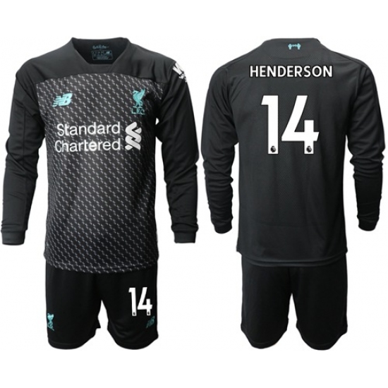 Liverpool #14 Henderson Third Long Sleeves Soccer Club Jersey