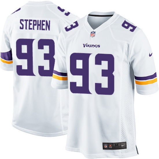 Men's Nike Minnesota Vikings #93 Shamar Stephen Game White NFL Jersey - Ujersey