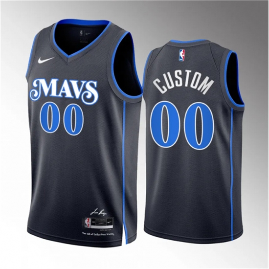 Men's Dallas Mavericks Active Player Custom Black 2023 24 City Edition Stitched Basketball Jersey - Ujersey