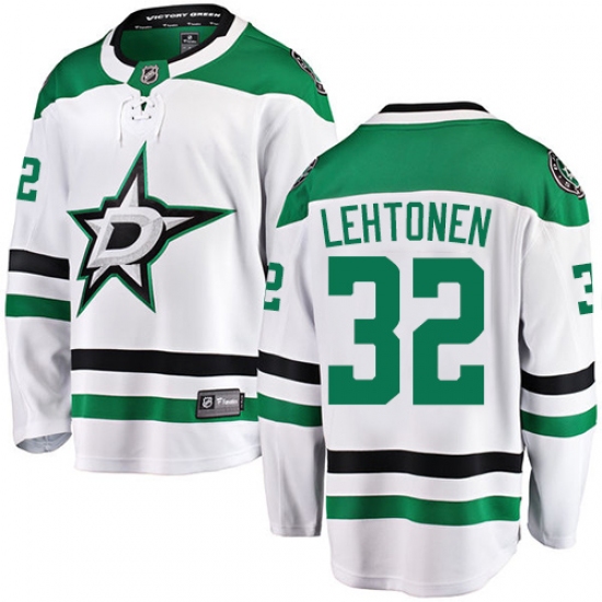 Men's Dallas Stars #32 Kari Lehtonen Fanatics Branded White Away Breakaway NHL Jersey - Ujersey