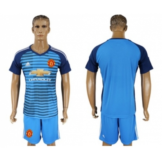 Manchester United Blank Blue Soccer Club Jersey