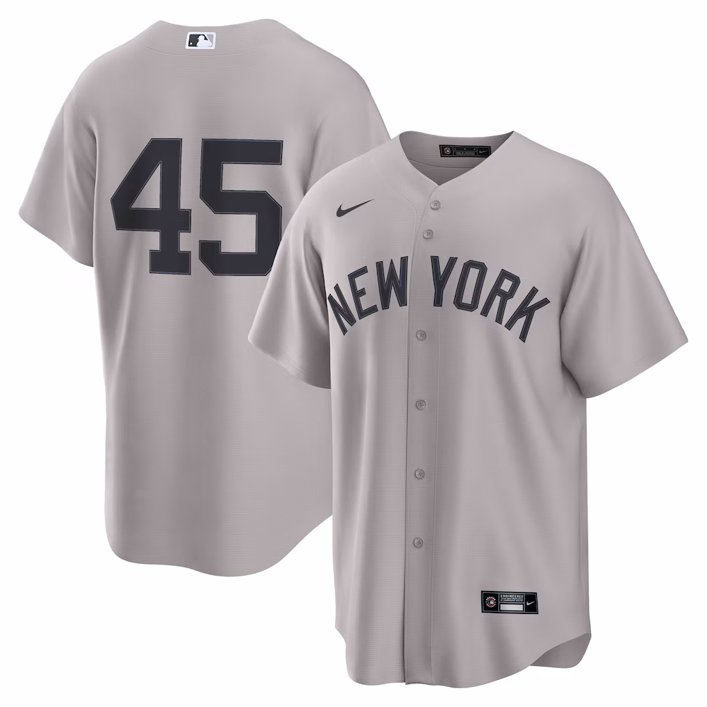 Men's New York Yankees Gerrit Cole Nike Gray Road Replica Jersey - Vujersey Los Angeles Rams