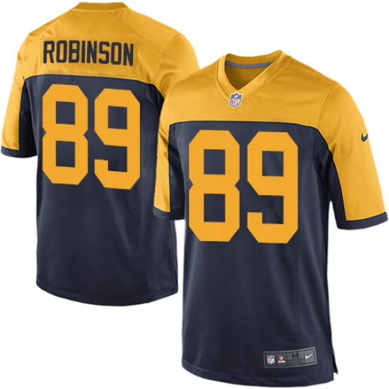 Men's Nike Green Bay Packers #89 Dave Robinson Game Navy Blue Alternate NFL Jersey - Ujersey