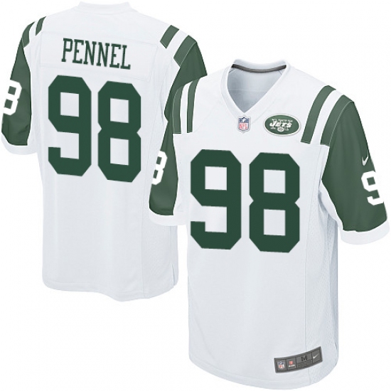 Men's Nike New York Jets #98 Mike Pennel Game White NFL Jersey - Ujersey