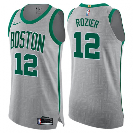 Men's Nike Boston Celtics #12 Terry Rozier Authentic Gray NBA Jersey - City Edition - Ujersey