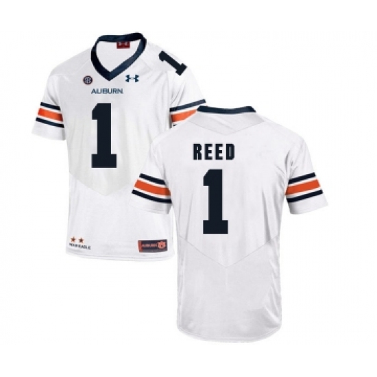 Auburn Tigers 1 Trovon Reed White College Football Jersey - Ujersey