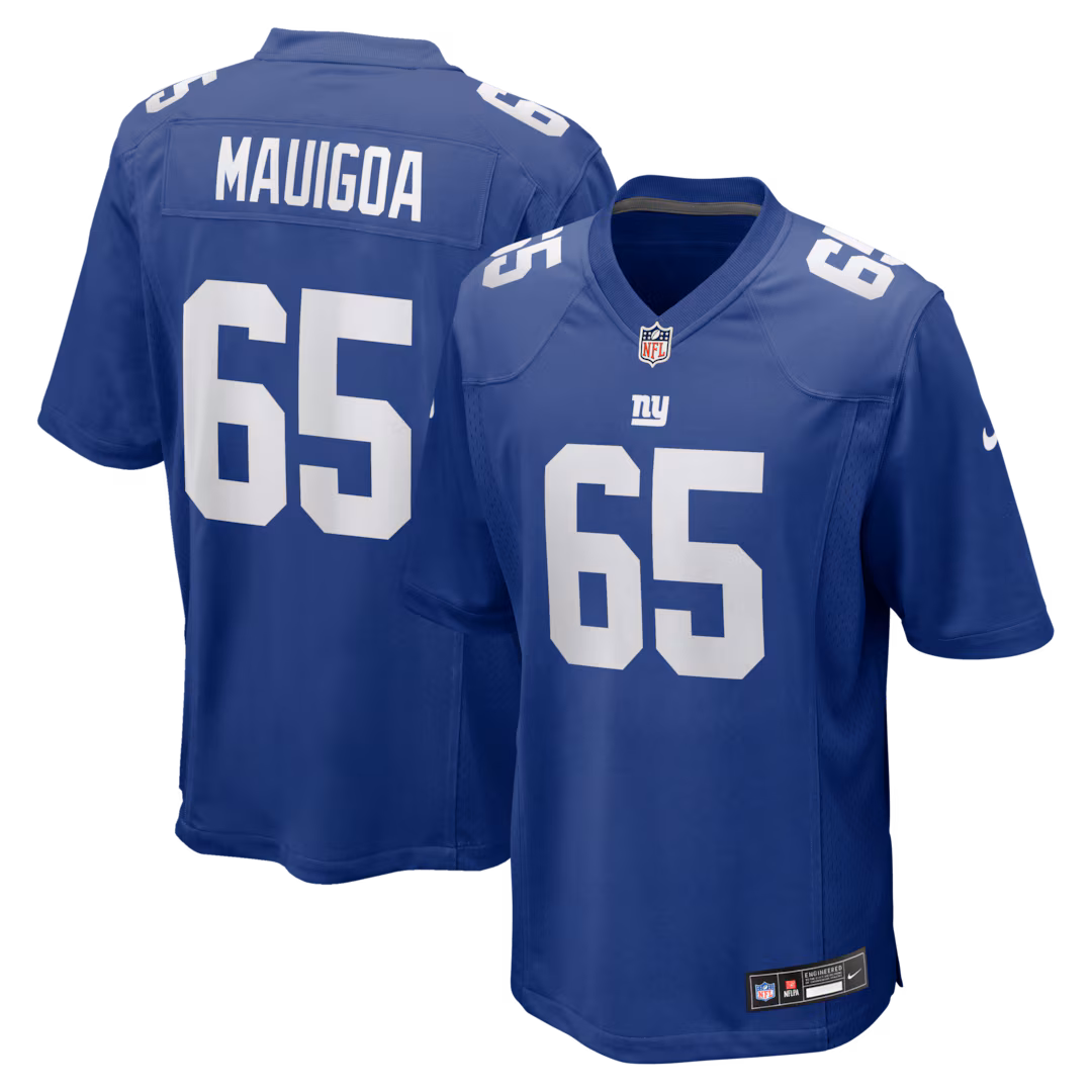Men's New York Giants Francis Mauigoa Nike Royal 2026 NFL Draft First Round Pick No. 10 Team Game Jersey - Ujersey