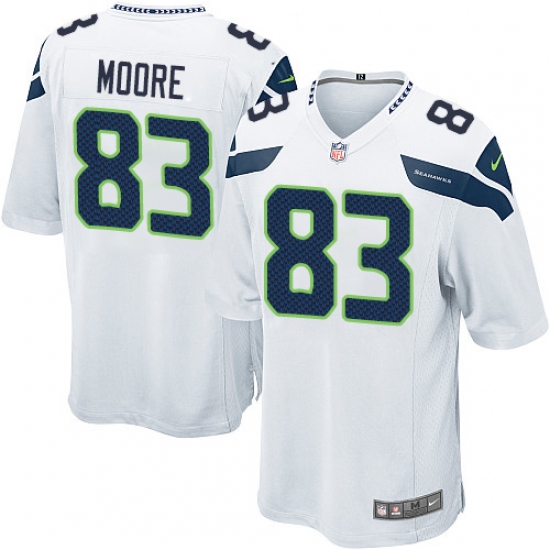 Men's Nike Seattle Seahawks #83 David Moore Game White NFL Jersey - Ujersey
