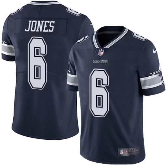 Youth Nike Dallas Cowboys #6 Chris Jones Navy Blue Team Color Vapor Untouchable Limited Player NFL Jersey - Ujersey