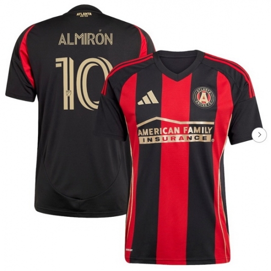 Men's Atlanta United FC Miguel Almiron adidas Black 2025 The Connector Replica Player Jersey - Ujersey