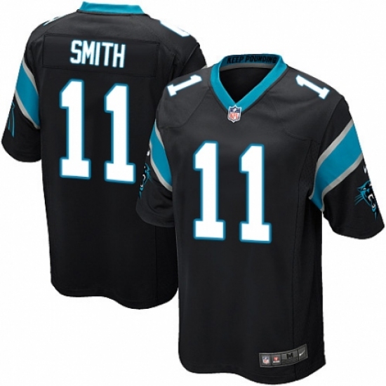 Men's Nike Carolina Panthers #11 Torrey Smith Game Black Team Color NFL Jersey - Ujersey
