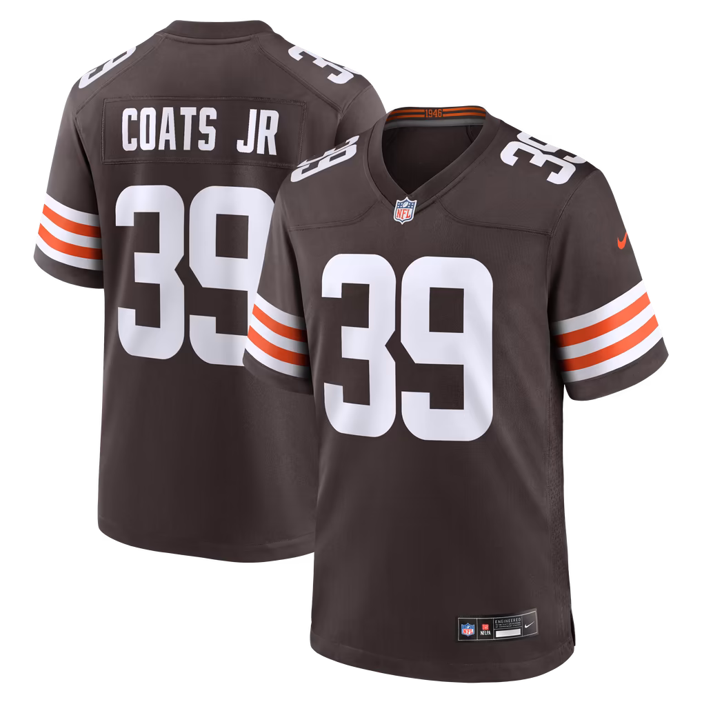 Men's Cleveland Browns Michael Coats Jr. Nike Brown Team Game Jersey - Ujersey