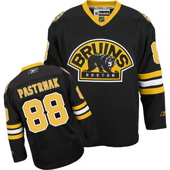 Men's Reebok Boston Bruins #88 David Pastrnak Premier Black Third NHL Jersey - Ujersey