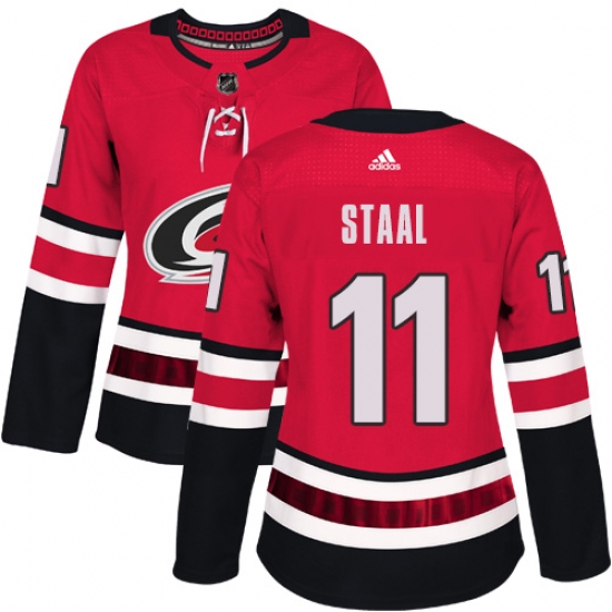 Women's Adidas Carolina Hurricanes #11 Jordan Staal Premier Red Home NHL Jersey - Ujersey