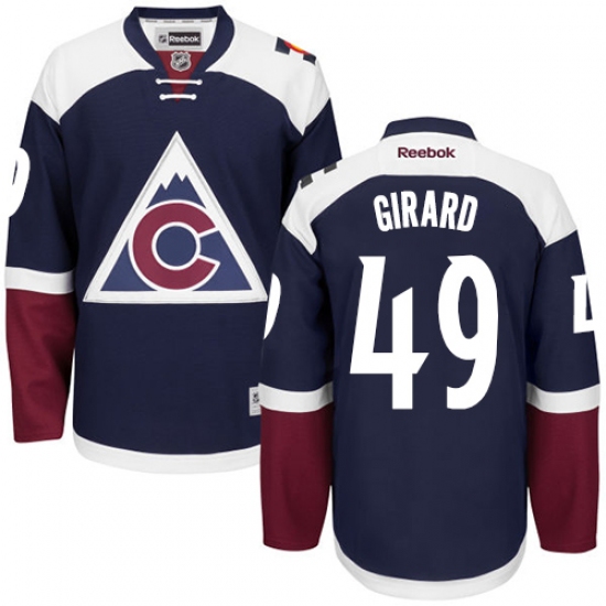 Women's Reebok Colorado Avalanche #49 Samuel Girard Authentic Blue Third NHL Jersey