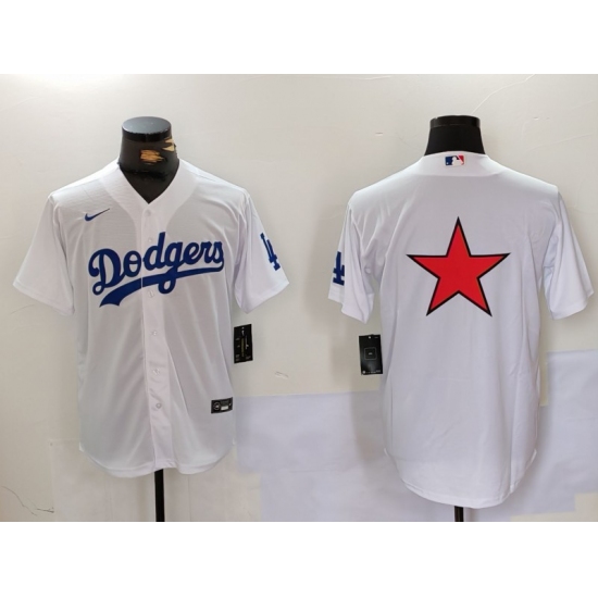 Men's Los Angeles Dodgers Blank White Cool Base Stitched Jerseys - Ujersey