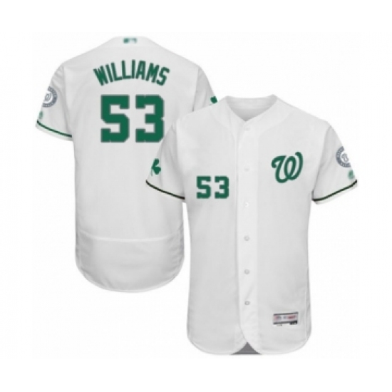 Men's Washington Nationals #53 Austen Williams White Celtic Flexbase Authentic Collection Baseball Player Jersey