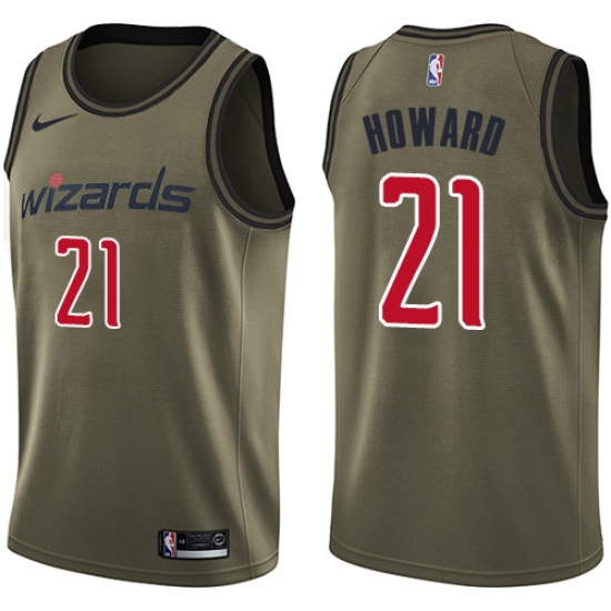 Youth Nike Washington Wizards #21 Dwight Howard Swingman Green Salute to Service NBA Jersey - Ujersey