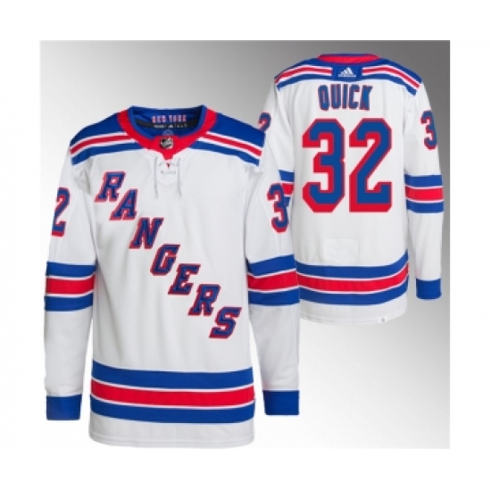 Men's New York Rangers #32 Jonathan Quick White Stitched Jersey
