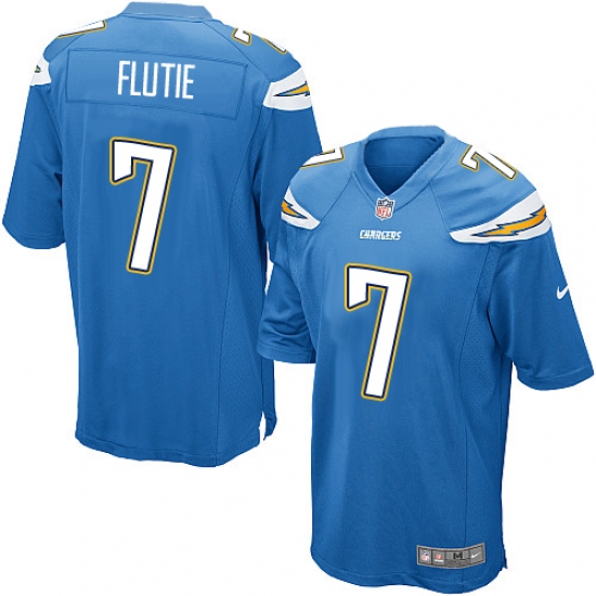 Men's Nike Los Angeles Chargers #7 Doug Flutie Game Electric Blue Alternate NFL Jersey - Ujersey