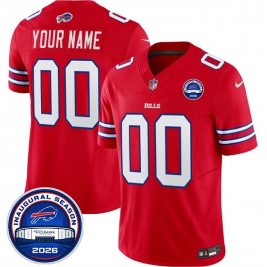 Men's Buffalo Bills Active Player Custom Red F.U.S.E. 2026 Inaugural Season at Highmark Stadium Football Stitched Jersey - Ujersey