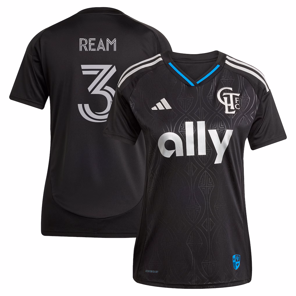 Women's Charlotte FC Tim Ream adidas Black 2025 Fortress Kit Replica Player Jersey - Ujersey NHL