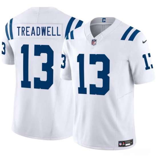 Men's Indianapolis Colts #13 Laquon Treadwell White 2025 F.U.S.E. Vapor Limited Football Stitched Jersey - Ujersey