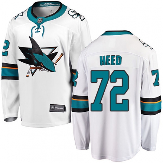 Youth San Jose Sharks #72 Tim Heed Fanatics Branded White Away Breakaway NHL Jersey - Ujersey