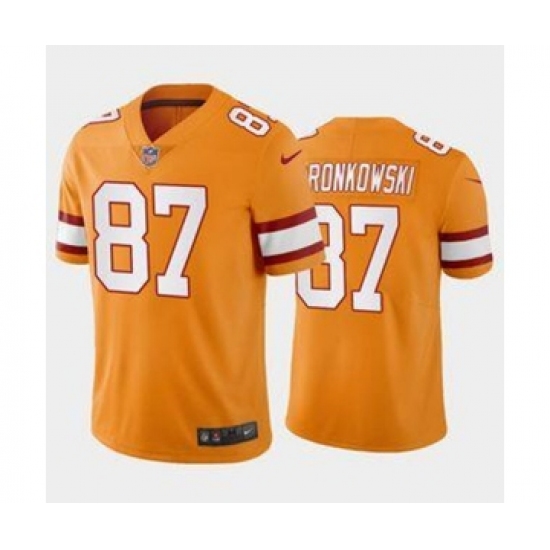 Men's Tampa Bay Buccaneers #87 Rob Gronkowski Orange Vapor Untouchable Limited Stitched Jersey - Ujersey