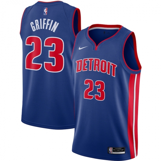 Men's Detroit Pistons #23 Blake Griffin Nike Blue 2020-21 Swingman Jersey - Ujersey