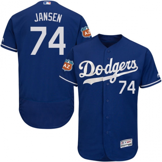 Men's Majestic Los Angeles Dodgers #74 Kenley Jansen Royal Blue Flexbase Authentic Collection MLB Jersey - Ujersey