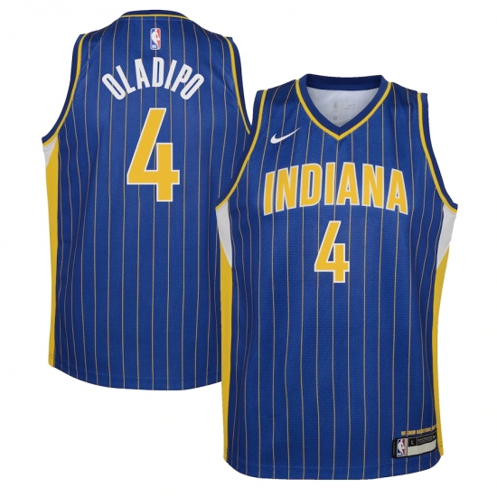 Youth Indiana Pacers #4 Victor Oladipo Nike Royal 2020-21 Swingman Jersey - Ujersey