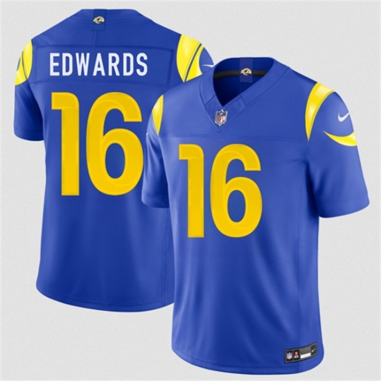Men's Los Angeles Rams #16 Tru Edwards Royal 2026 F.U.S.E. Vapor Limited Football Stitched Jersey - Ujersey