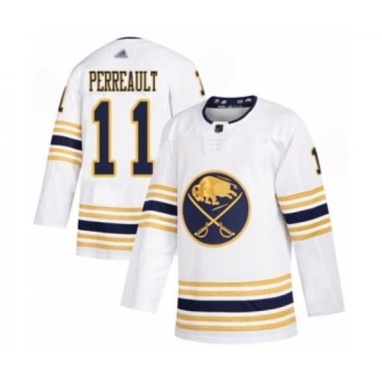 Youth Buffalo Sabres #11 Gilbert Perreault Authentic White 50th Season Hockey Jersey - Ujersey
