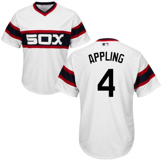 Youth Majestic Chicago White Sox #4 Luke Appling Replica White 2013 Alternate Home Cool Base MLB Jersey - Ujersey