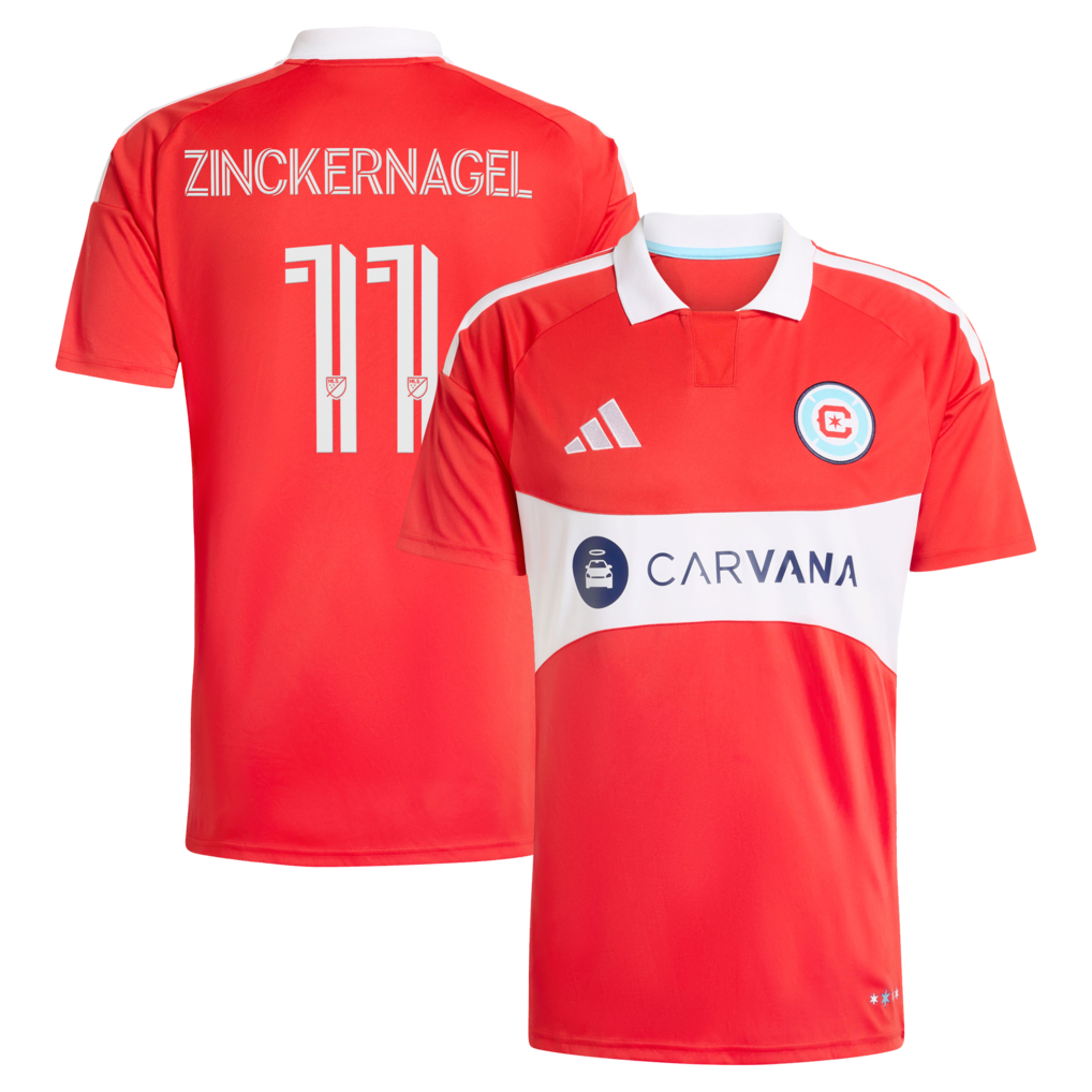 Men's Chicago Fire Philip Zinckernagel adidas Red 2026 Forever Red Replica Jersey - Ujersey
