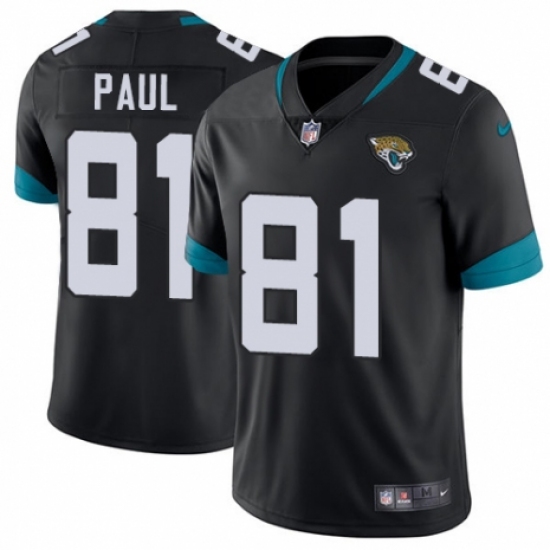 Men's Nike Jacksonville Jaguars #81 Niles Paul Teal Green Team Color Vapor Untouchable Limited Player NFL Jersey - Ujersey