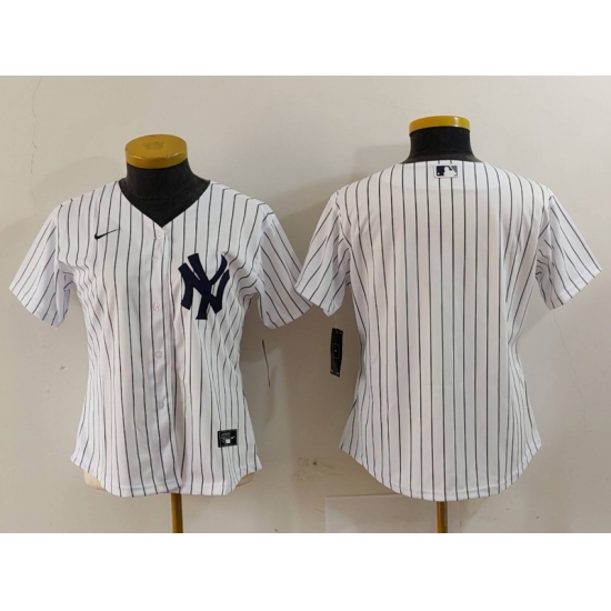 Women's New York Yankees Blank White Stitched Nike Cool Base Throwback Jersey - Ujersey