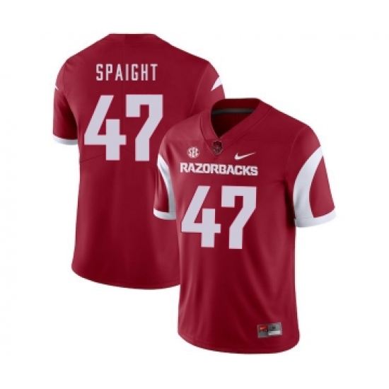 Arkansas Razorbacks 47 Martrell Spaight Red College Football Jersey
